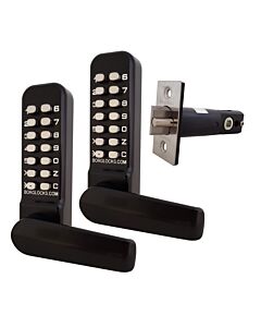 Both sides of the BL4441 ECP Marine Grade Double Sided Code Lock with the locking bracket