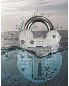 Old English 555 - The Ultimate Marine Padlock under water
