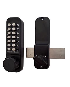 Front and back view of the BORG BL2605ECP Marine Grade Keypad, Rim Deadbolt