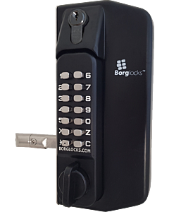 BORG BL3100-DKO-ECP Single Sided Code Lock With Key Override