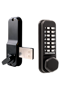 Front and back view of the CL200 Marine Grade Keypad, Rim Deadbolt