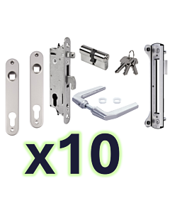 Locinox Fiftylock Insert Lock Set - Zilv (Bulk Pack x 10)