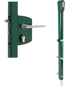 Locinox LAKQ Lock and Drop Bolt for Gate Profiles of 40mm - 60mm