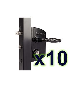 LAKQ U2 Black 30 - 50 Industrial Gate Lock (10 Pack)