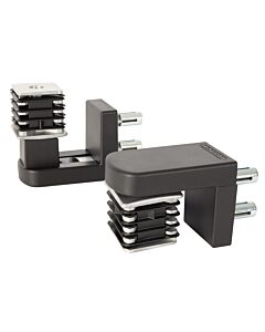 Compact, 2-way 90° Adjustable Hinge Pair with Plugs
