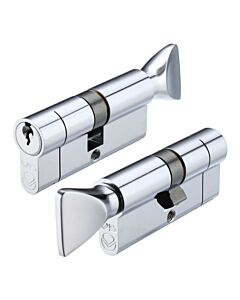 The Europrofile Cylinder & Turn in chrome (front and back)