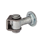 Vandal-Proof one way 90Â° Hinge with Adjustable Welding Nut (M16)