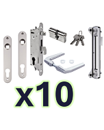 Locinox Fiftylock Insert Lock Set - Zilv (Bulk Pack x 10)